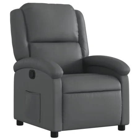 Fauteuil inclinable gris similicuir