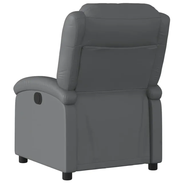 Fauteuil inclinable gris similicuir