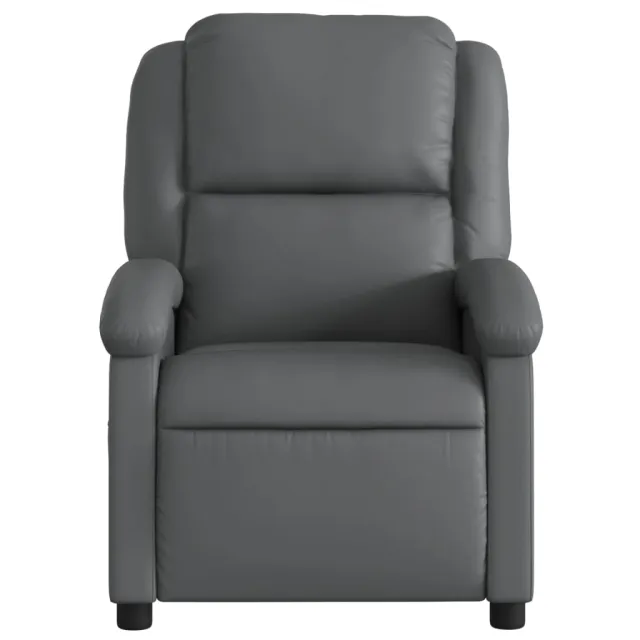 Fauteuil inclinable gris similicuir