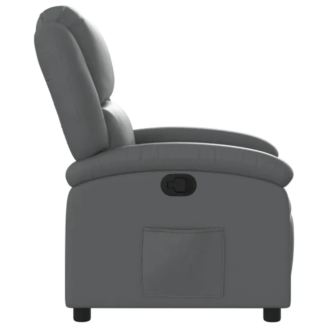 Fauteuil inclinable gris similicuir