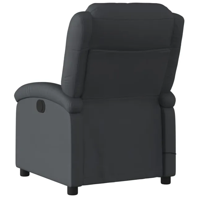 Fauteuil de massage inclinable noir cuir véritable