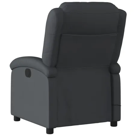 Fauteuil de massage inclinable noir cuir véritable