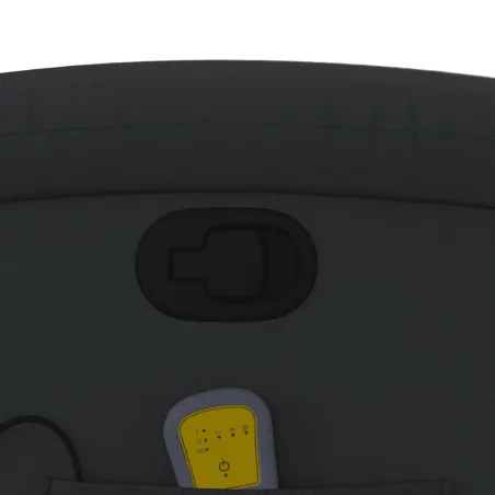 Fauteuil de massage inclinable noir cuir véritable