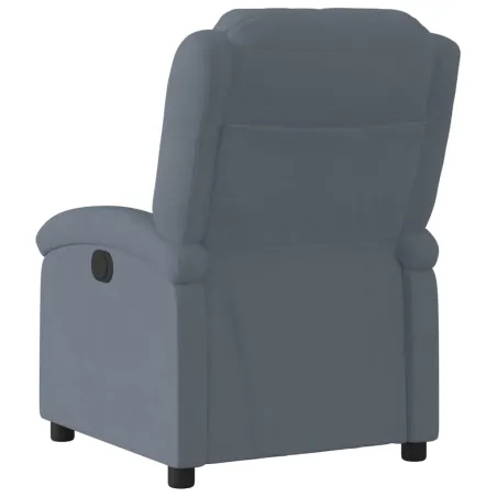 Fauteuil inclinable en velours gris foncé