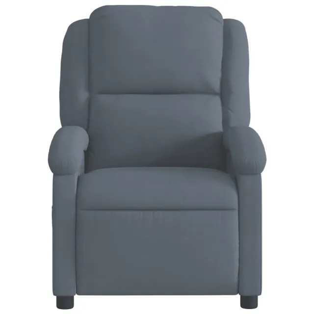 Fauteuil inclinable en velours gris foncé