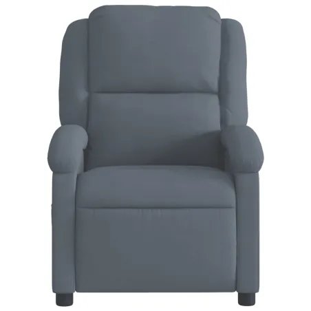 Fauteuil inclinable en velours gris foncé
