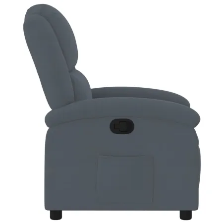 Fauteuil inclinable en velours gris foncé