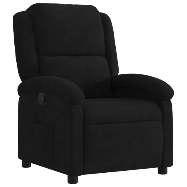Fauteuil inclinable en velours noir