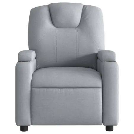 Fauteuil inclinable en tissu gris clair