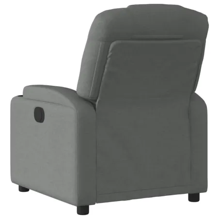 Fauteuil inclinable en tissu gris foncé