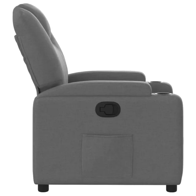 Fauteuil inclinable en tissu gris foncé