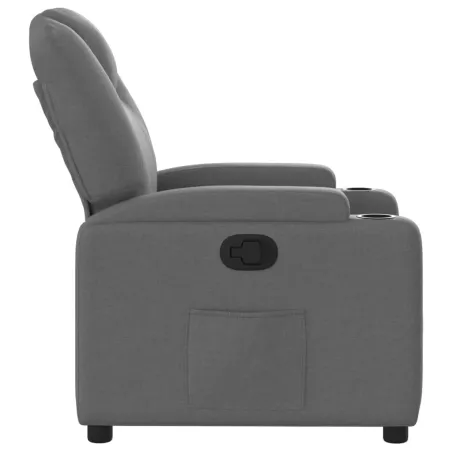 Fauteuil inclinable en tissu gris foncé