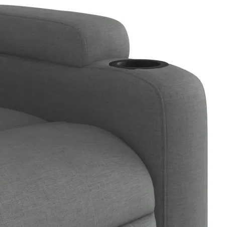 Fauteuil inclinable en tissu gris foncé