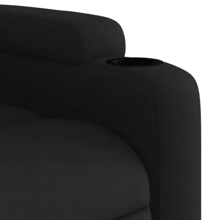 Fauteuil inclinable en tissu noir