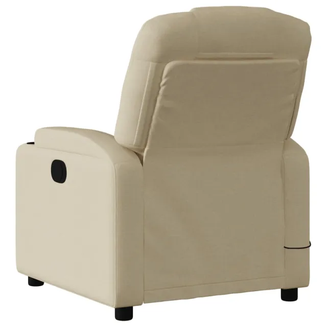 Fauteuil inclinable en tissu crème