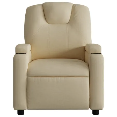 Fauteuil inclinable en tissu crème