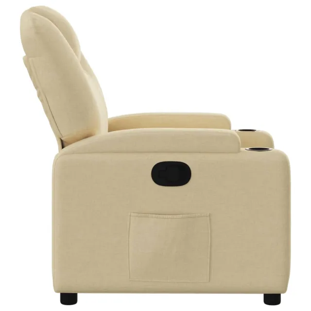 Fauteuil inclinable en tissu crème