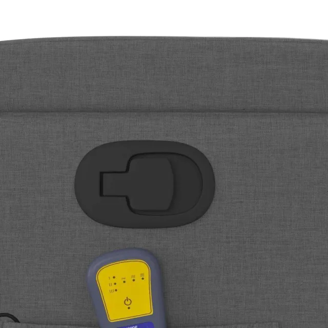 Fauteuil de massage inclinable gris foncé tissu