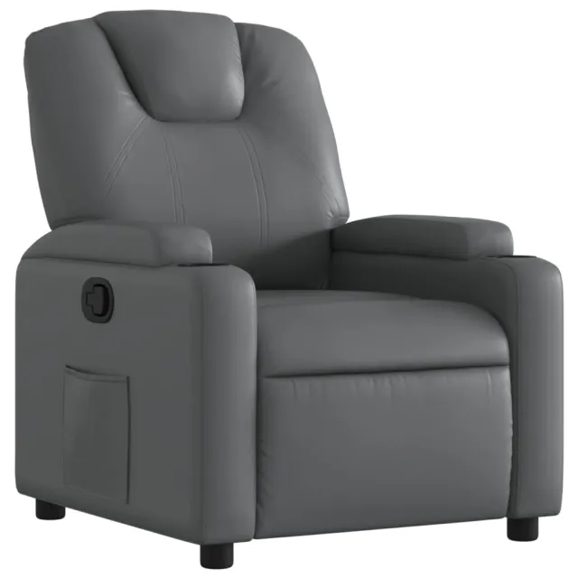 Fauteuil inclinable gris similicuir