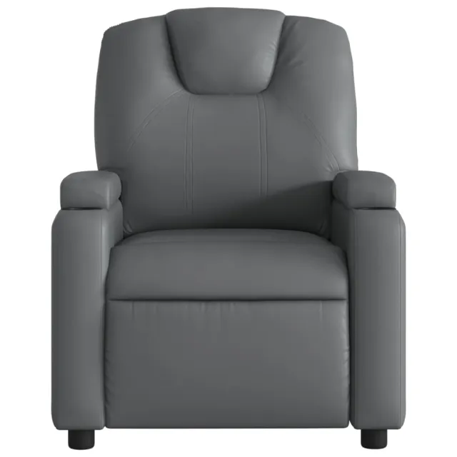 Fauteuil inclinable gris similicuir