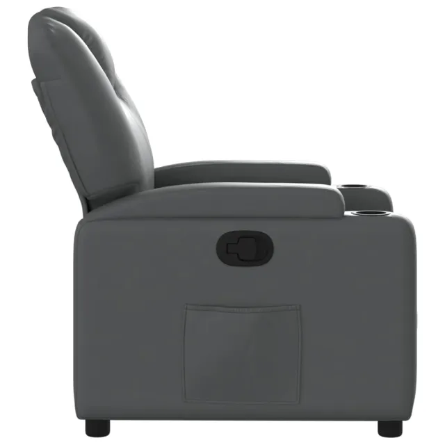 Fauteuil inclinable gris similicuir