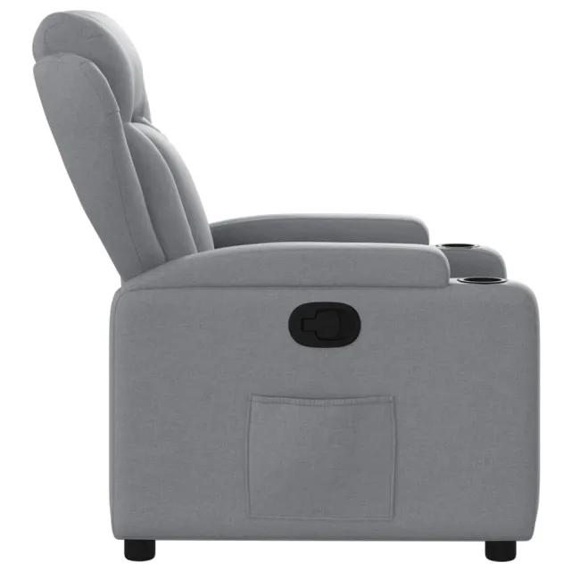 Fauteuil inclinable en tissu gris clair