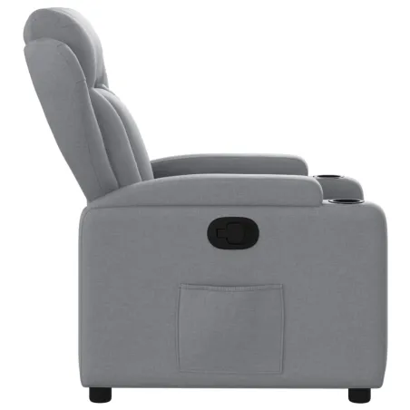 Fauteuil inclinable en tissu gris clair