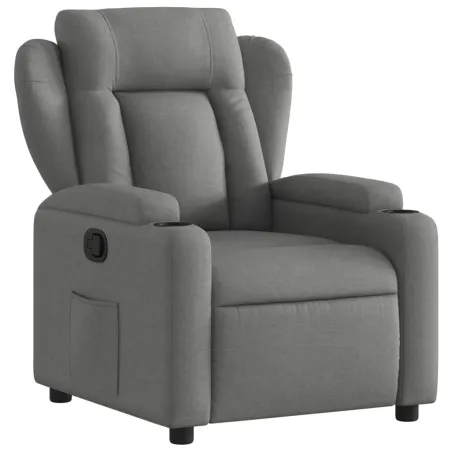 Fauteuil inclinable en tissu gris foncé