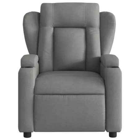 Fauteuil inclinable en tissu gris foncé