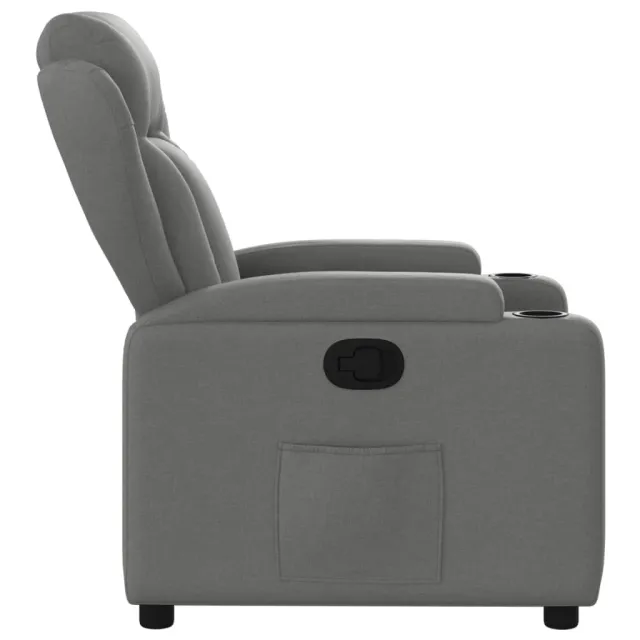 Fauteuil inclinable en tissu gris foncé