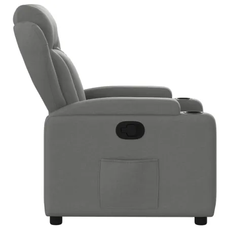 Fauteuil inclinable en tissu gris foncé