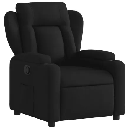 Fauteuil inclinable en tissu noir 2