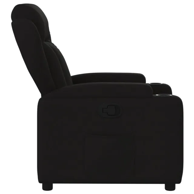 Fauteuil inclinable en tissu noir