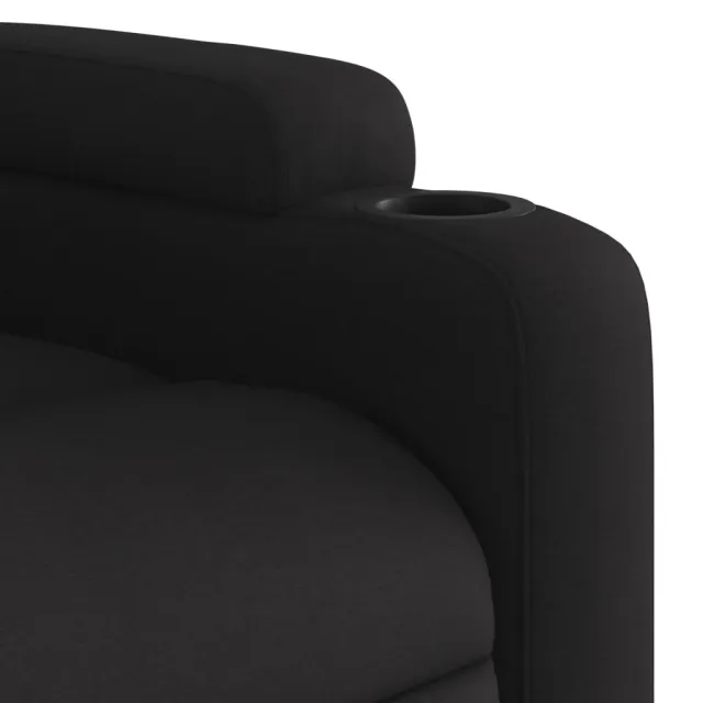 Fauteuil inclinable en tissu noir