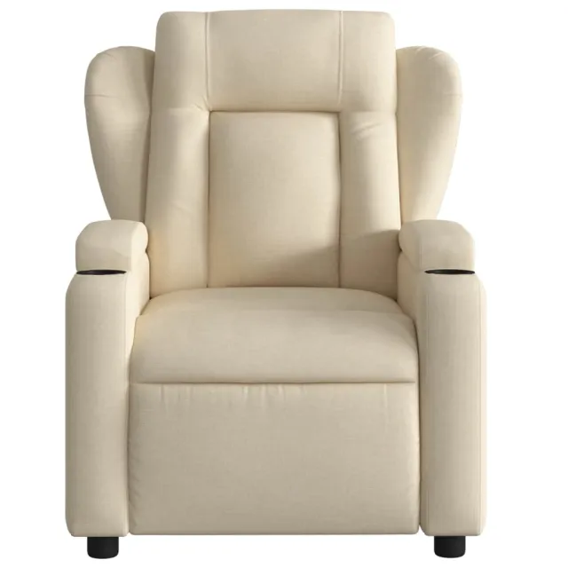 Fauteuil inclinable en tissu crème