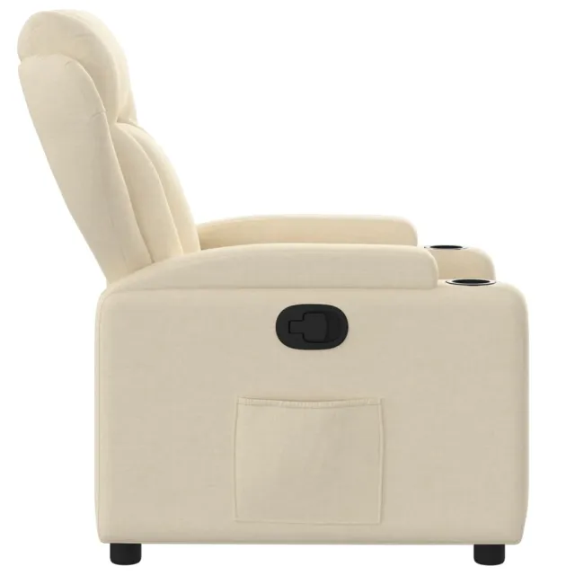 Fauteuil inclinable en tissu crème
