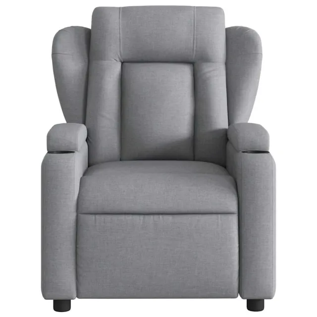 Fauteuil de massage inclinable gris clair tissu
