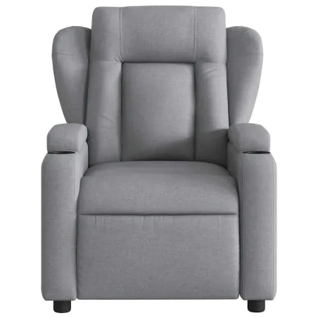 Fauteuil de massage inclinable gris clair tissu