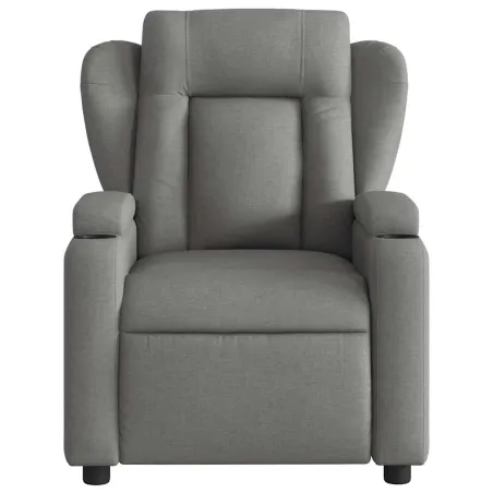 Fauteuil de massage inclinable gris foncé tissu