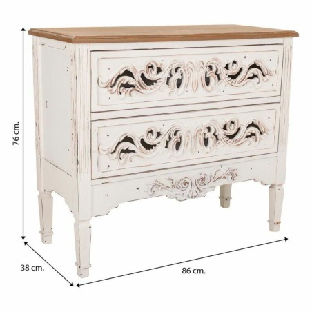 Cómoda Alexandra House Living Blanco Madera de abeto Madera MDF 38 x
