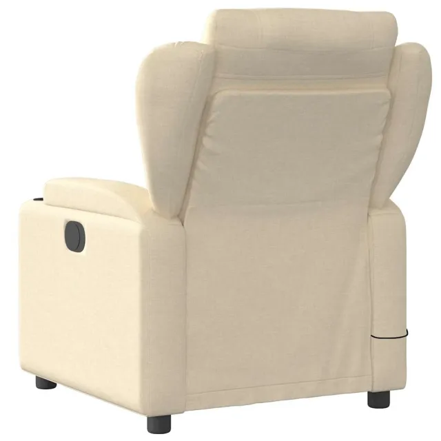 Fauteuil de massage inclinable crème tissu