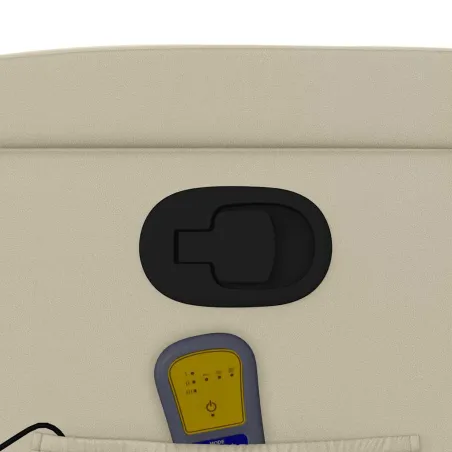 Fauteuil de massage inclinable crème similicuir