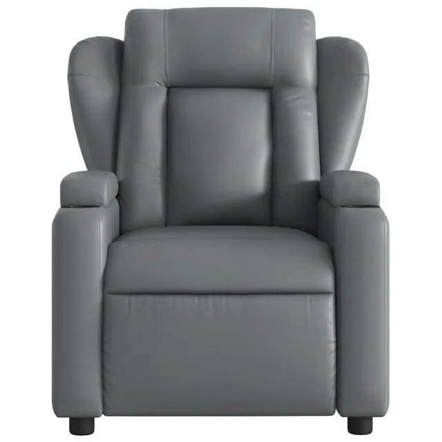 Fauteuil de massage inclinable gris similicuir