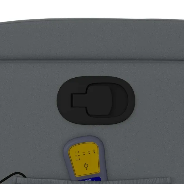 Fauteuil de massage inclinable gris similicuir