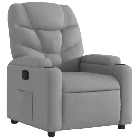 Fauteuil inclinable en tissu gris clair