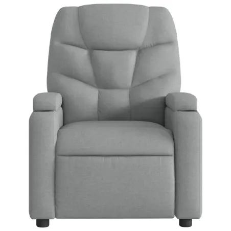 Fauteuil inclinable en tissu gris clair