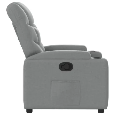 Fauteuil inclinable en tissu gris clair