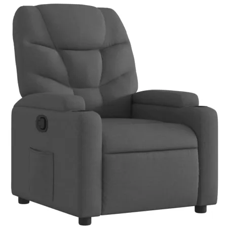 Fauteuil inclinable en tissu gris foncé