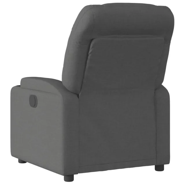 Fauteuil inclinable en tissu gris foncé
