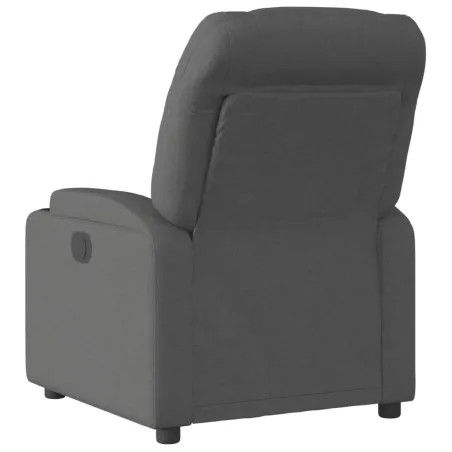 Fauteuil inclinable en tissu gris foncé